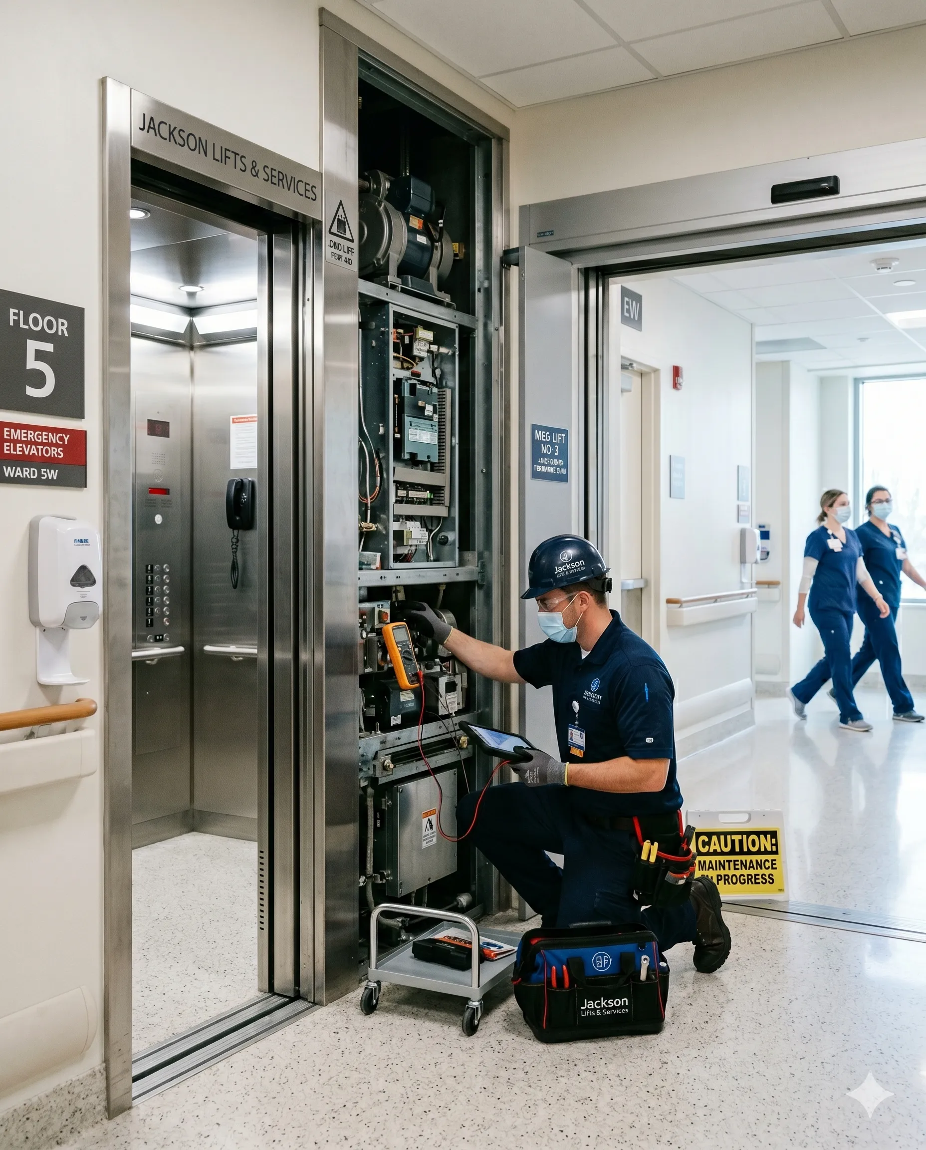 Hospital lift maintenance services